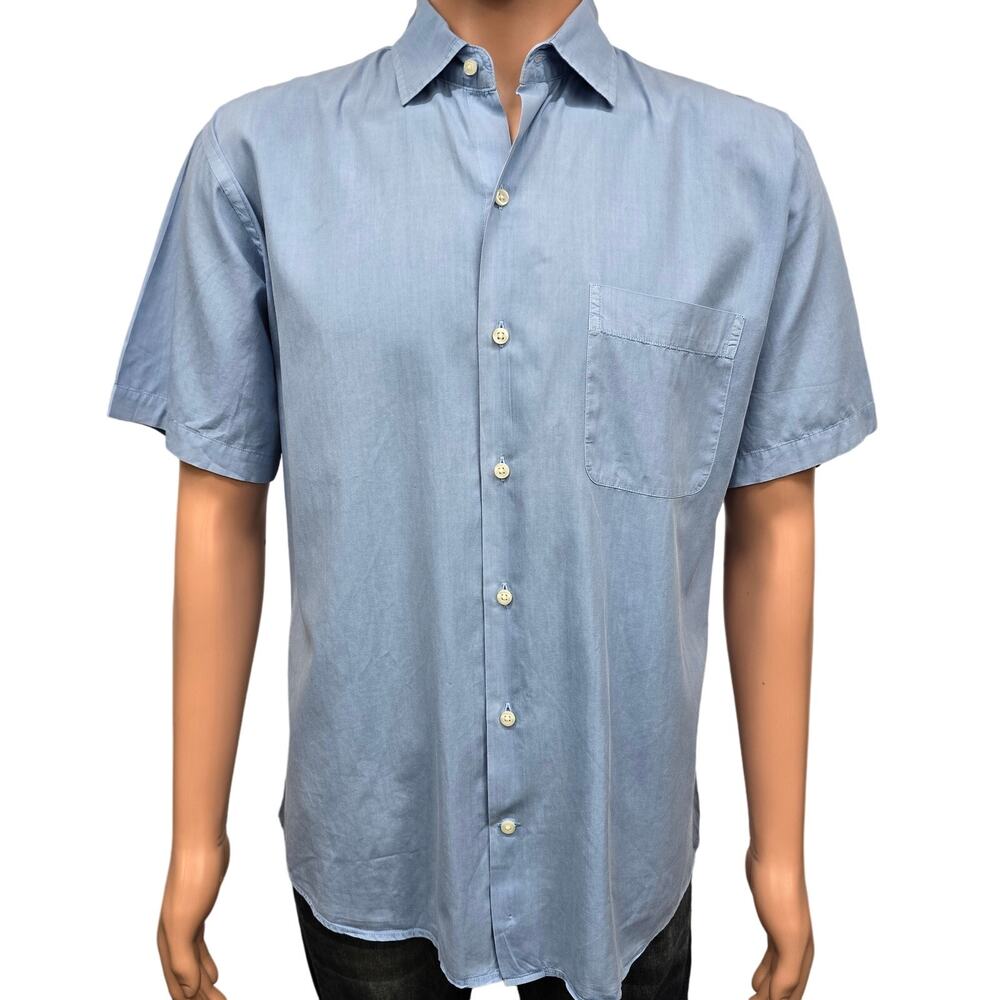 Peter Millar Seaside Washed Solid Sport Shirt Sil… - image 3